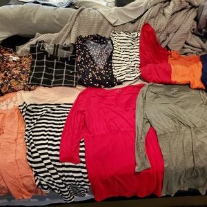 Maternity XL shirts- short sleeve and 3/4 length